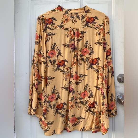 Free People Easy Girl Printed Top Sunshine Combo M - Picture 6 of 13